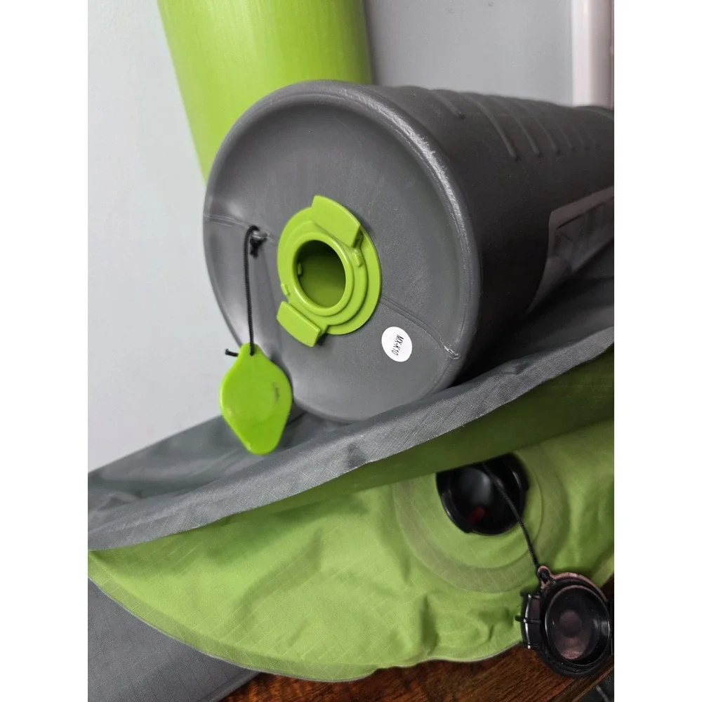 The Original Aerobed Pakmat Inflatable Mattress That Compact In Cylinder Rare